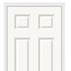 White 6 Panel Door